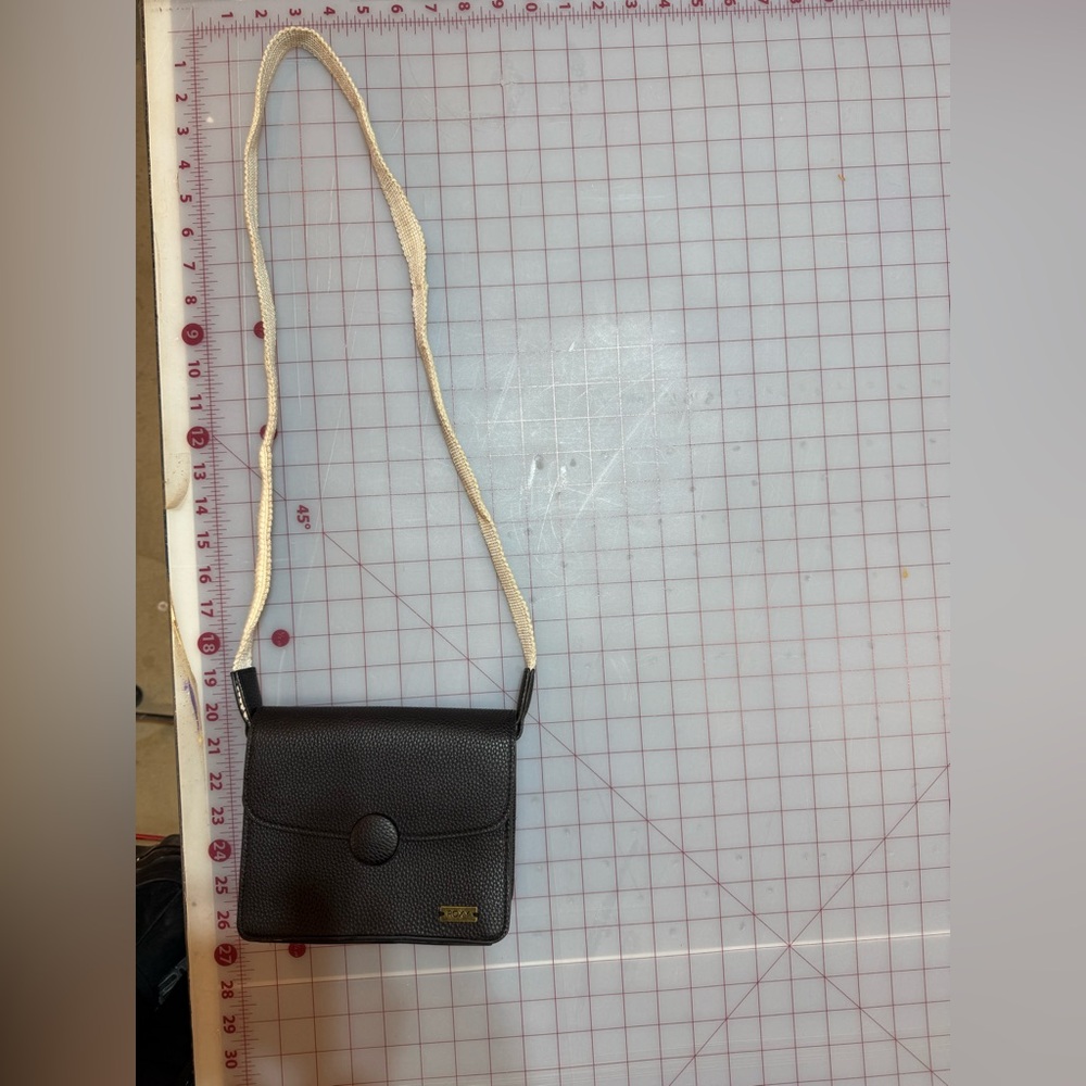 Roxy Black Crossbody Bag with Cream Strapping